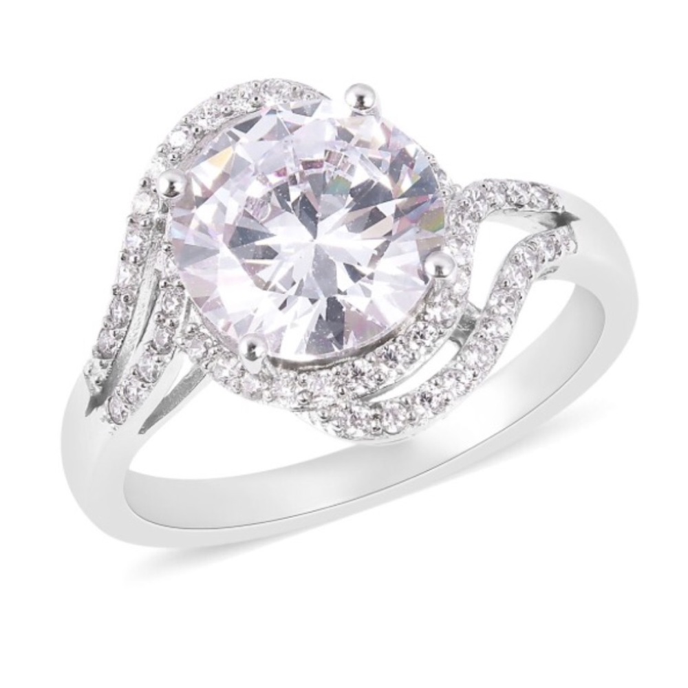 PREMIUM ZIRCON 925 STERLING SILVER SZ 10 NWT